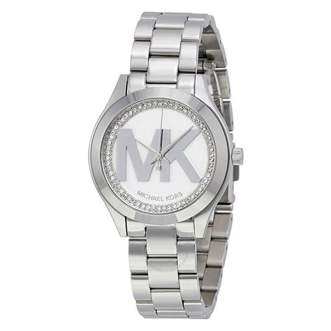 michael kors mini slim runway watch silver|michael kors women's runway watch.